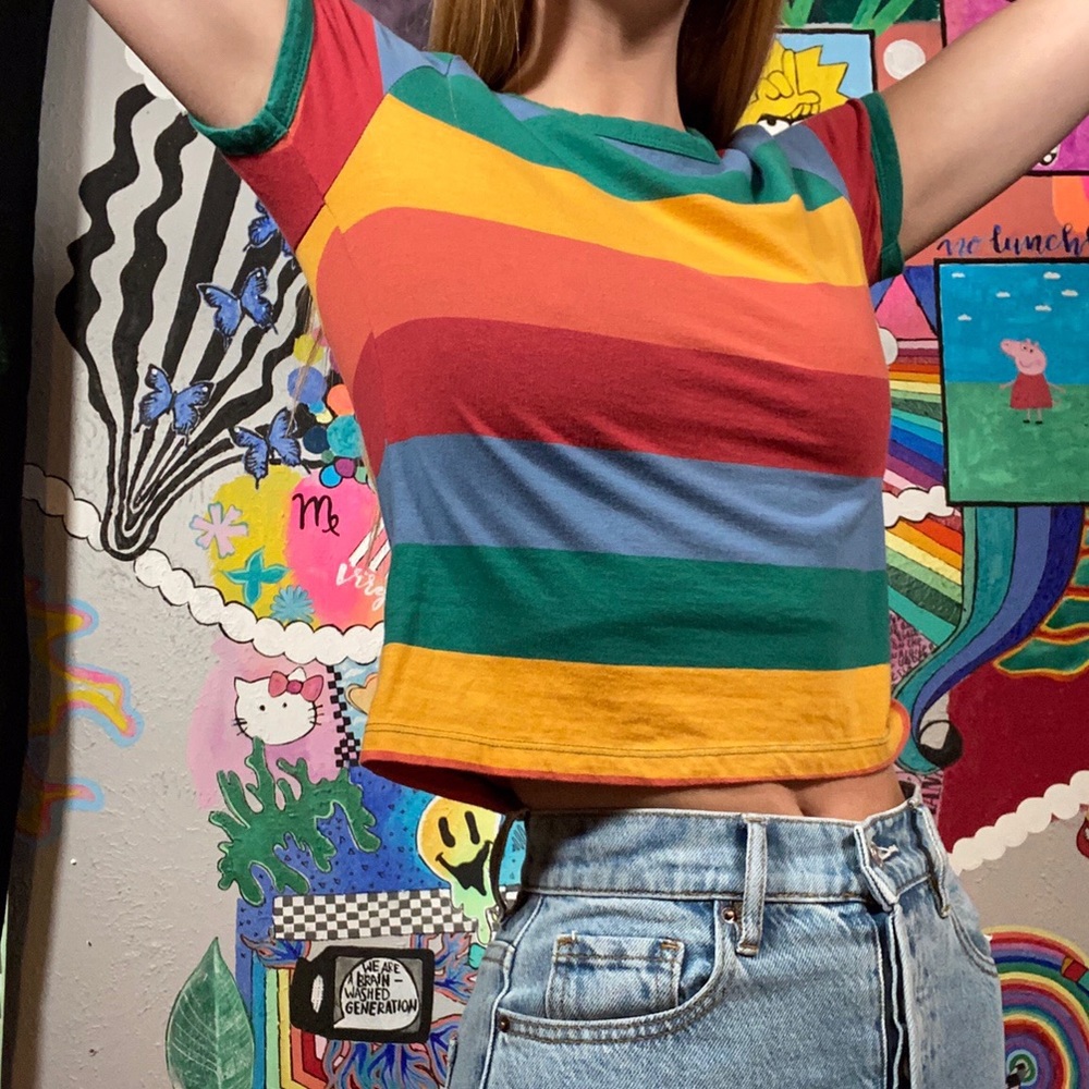 Pacsun stripe baby tee